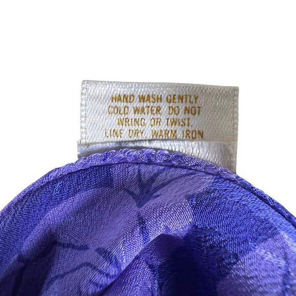 Vintage 90s Victoria’s Secret Silk Slip S Purple Floral Jacquard Gold Label USA - Picture 6 of 9